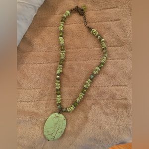 Green beaded necklace